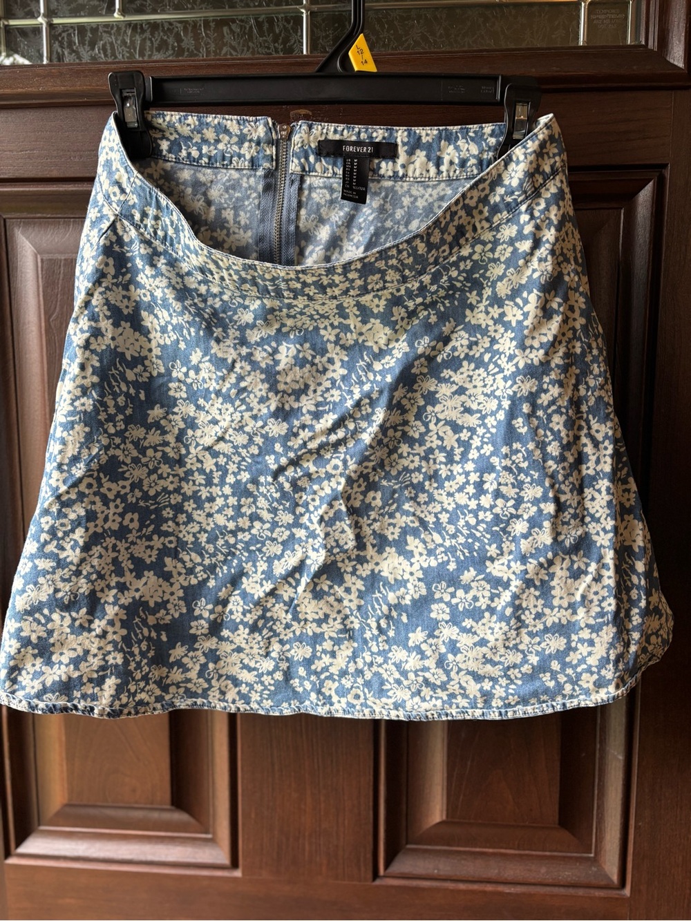 Forever 21 Blue Floral Mini Skirt M - Picture 5 of 6